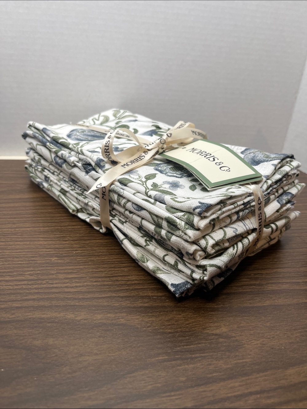 Morris & Co MARY ISOBEL Cloth Napkins Set of 8 20”x20” 100% cotton - Picture 4 of 4